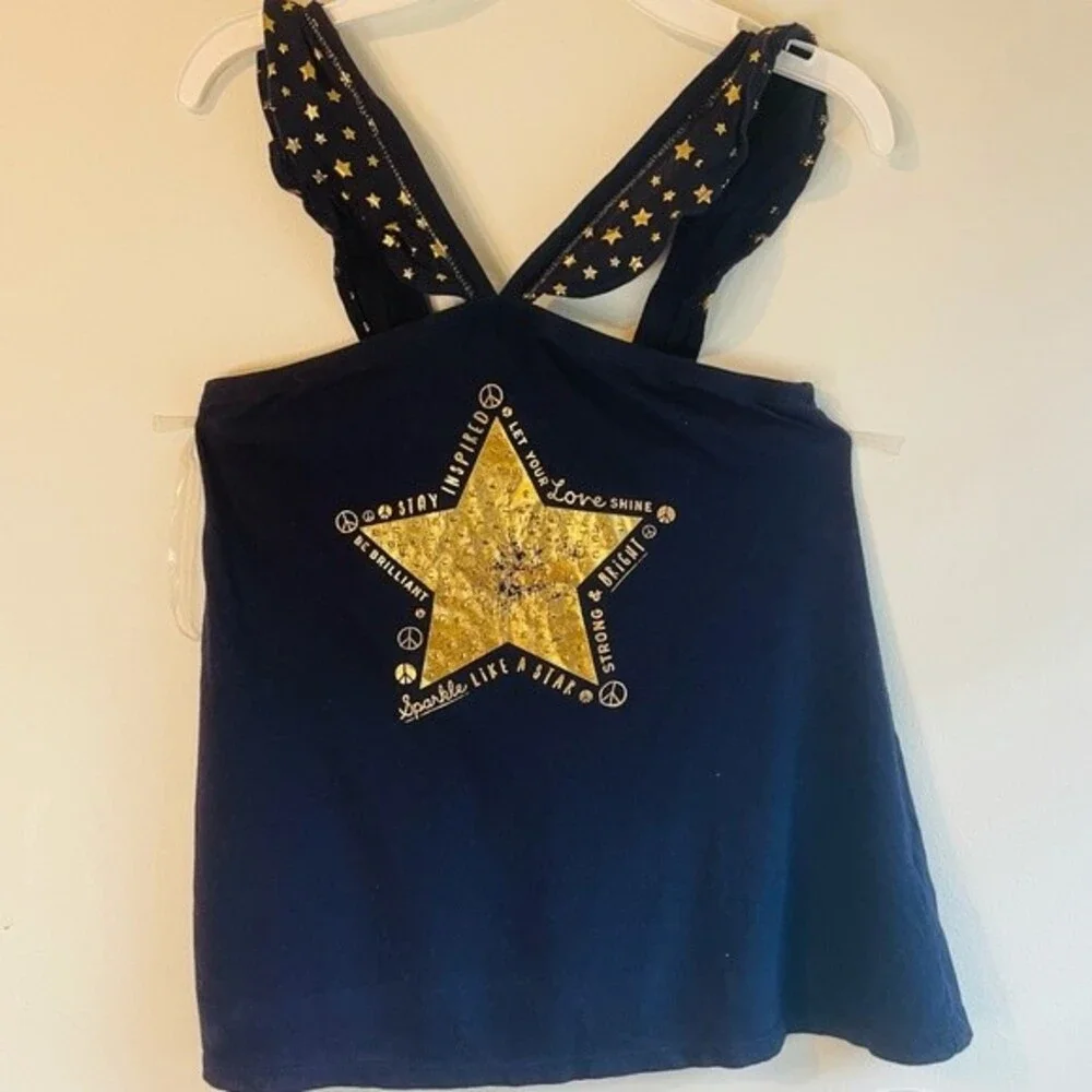 Justice Girls 12 Star Print Tank Top